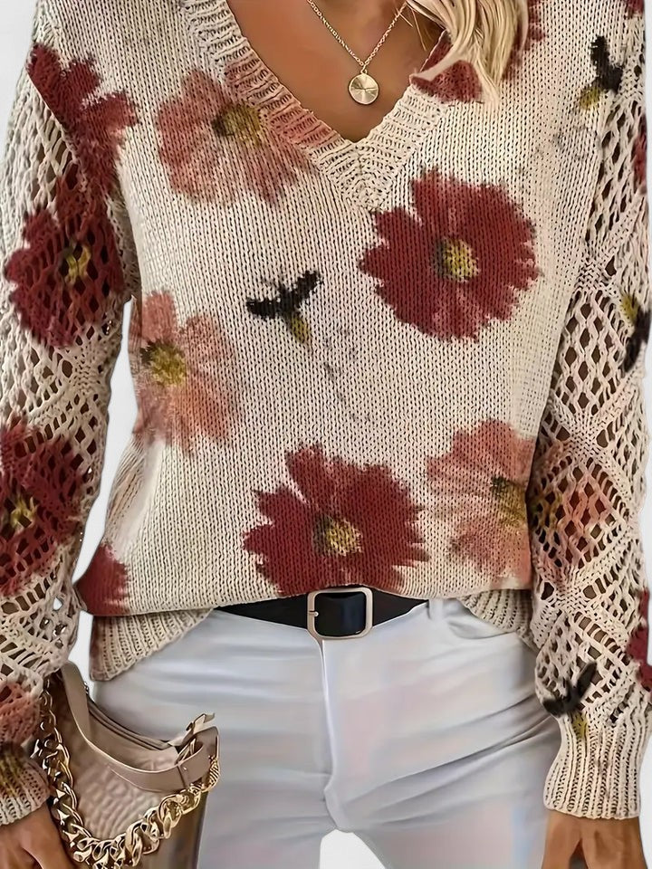 ORNELLA™|MAGLIONE FLOREALE