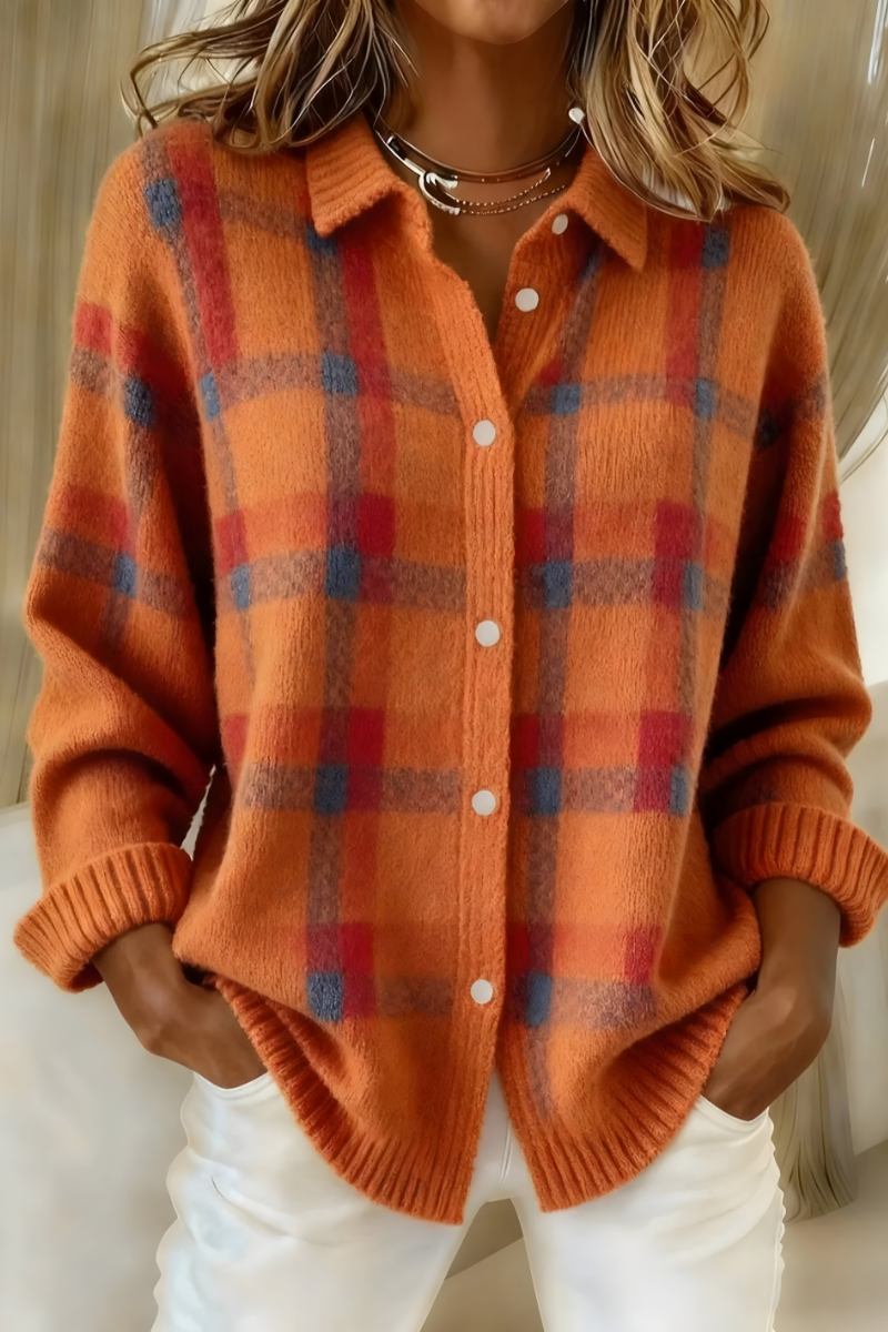 Anna | Cardigan in Maglia Morbida a Quadri
