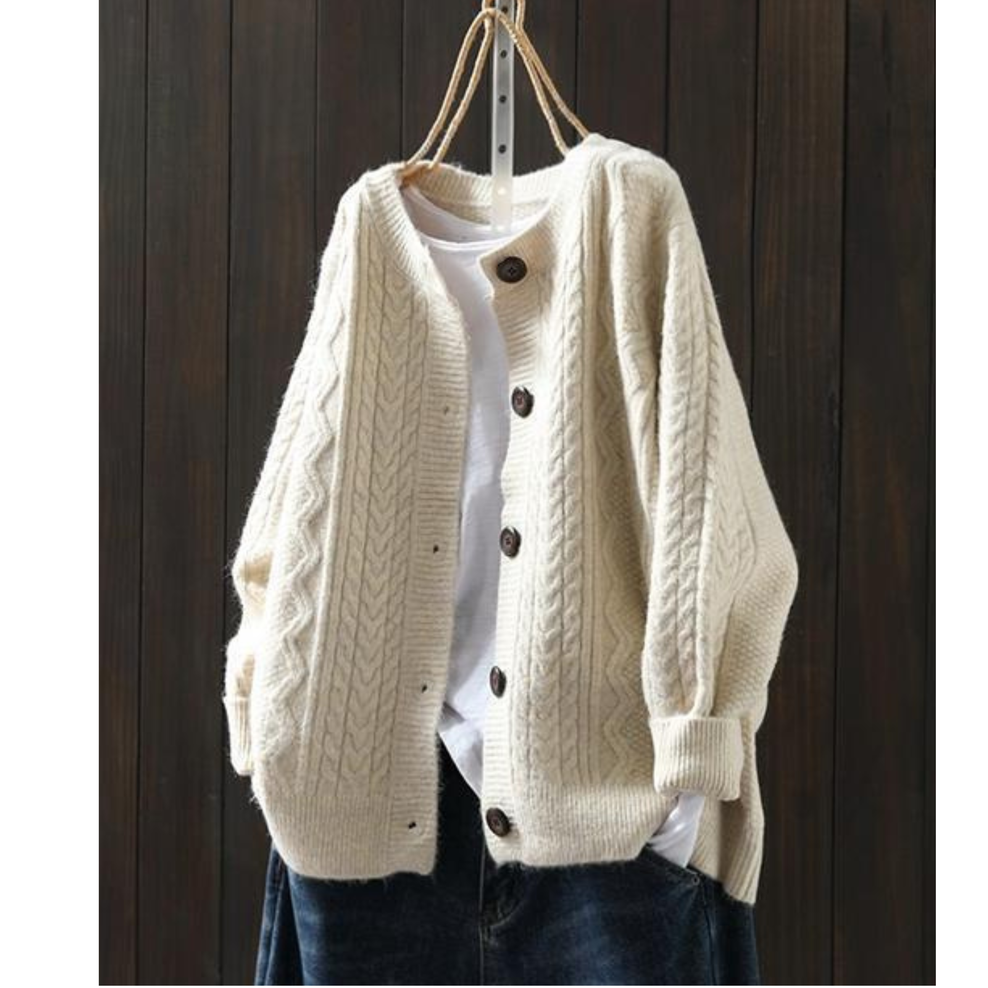 Marina | Cardigan in Maglia Intrecciata Morbida