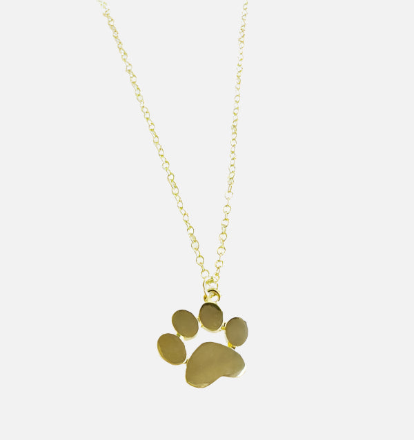 Collana placcata oro con ciondolo a forma di zampa