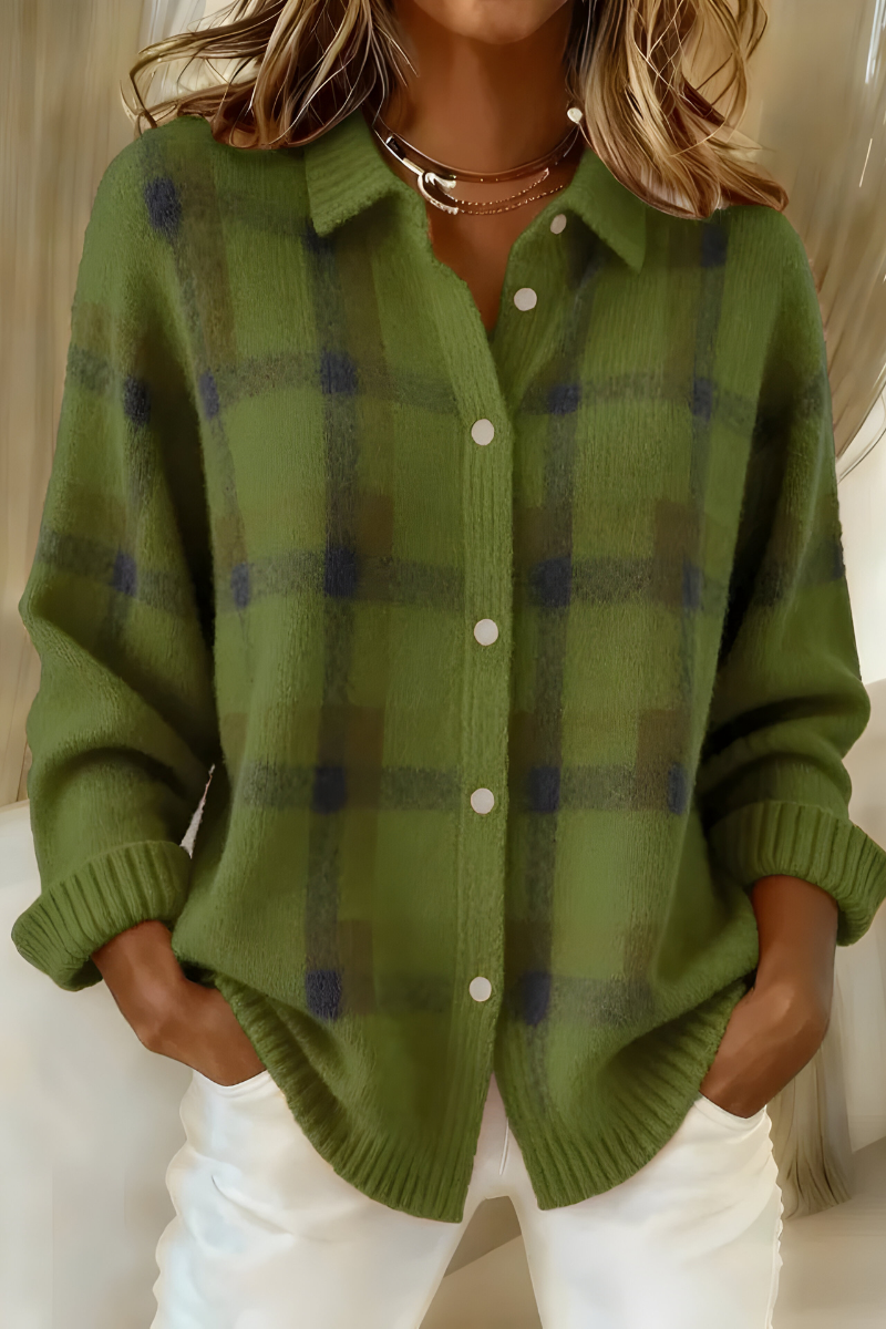 Anna | Cardigan in Maglia Morbida a Quadri