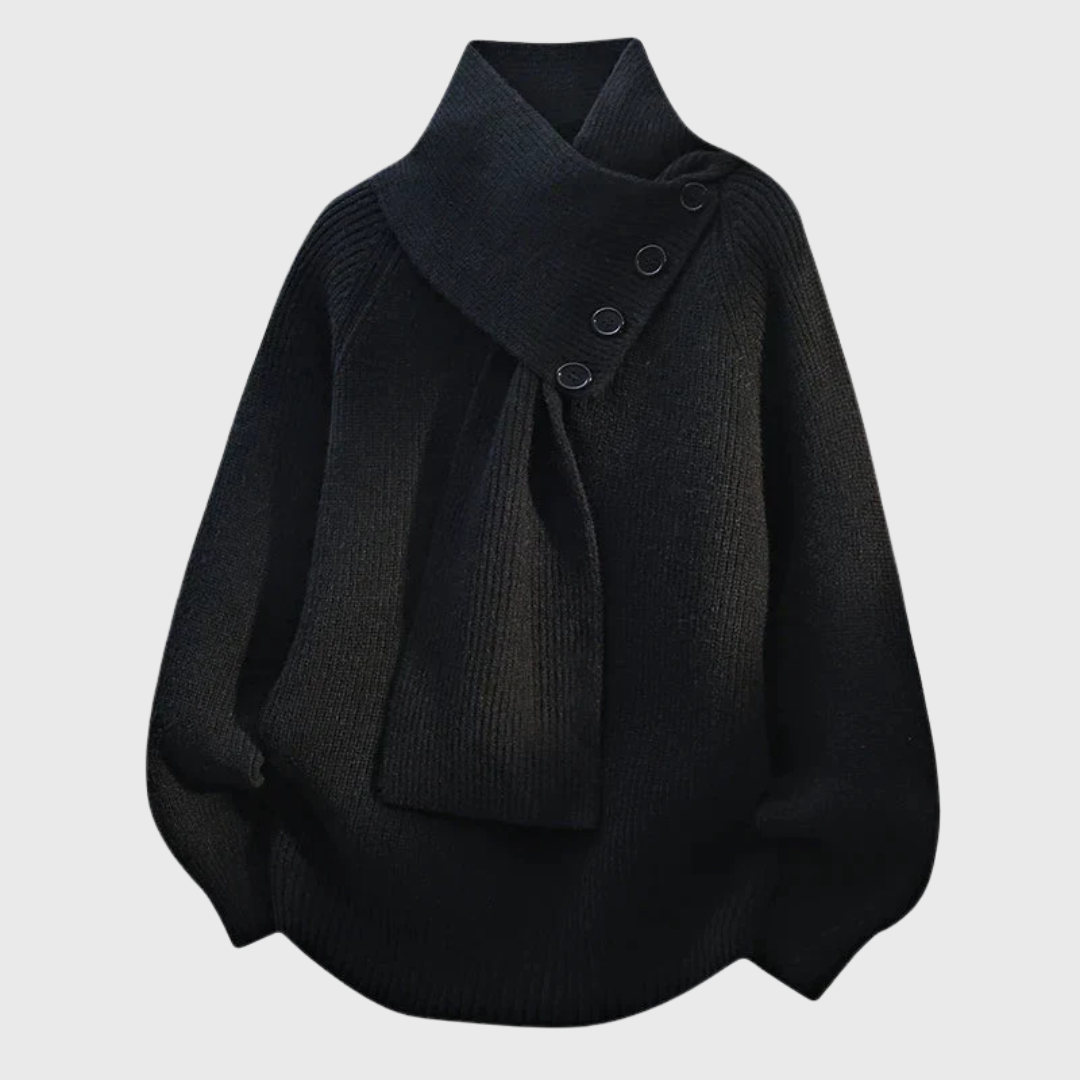Elisa | Maglione Elegante con Collo Sciarpa