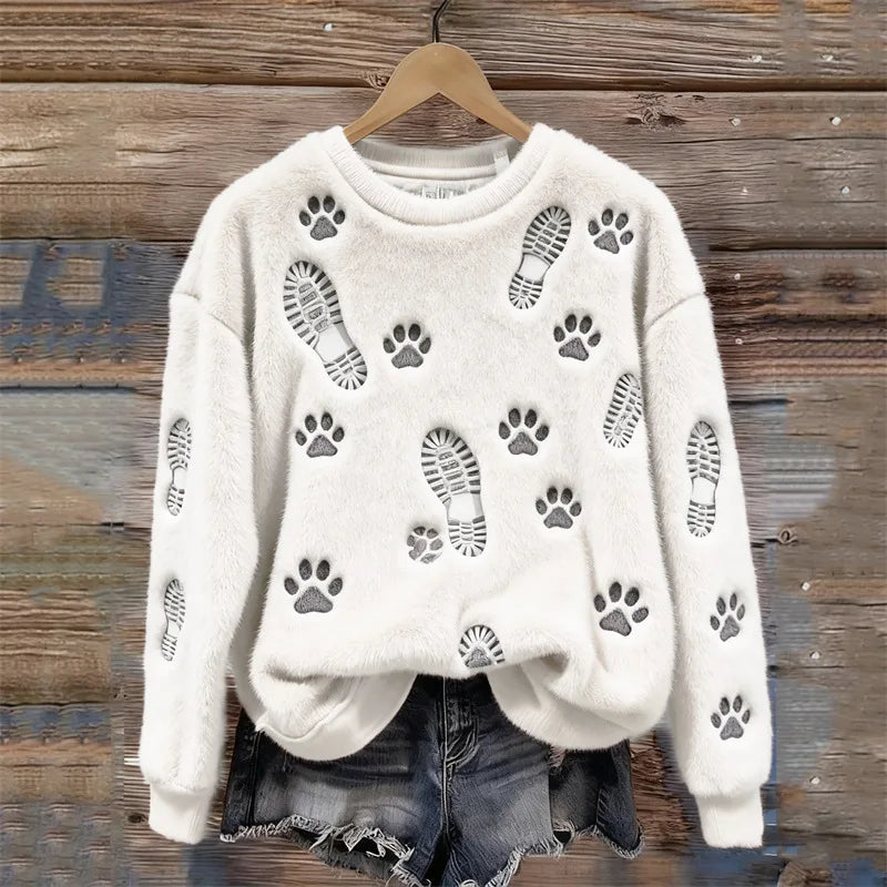 Maglione Accogliente Invernale – Impronte di Zampe