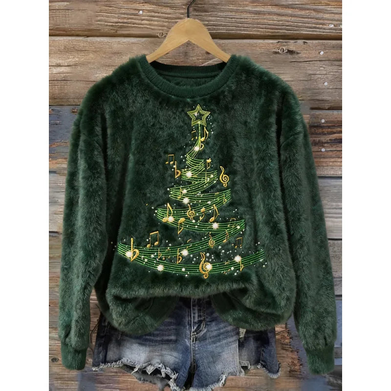 Maglione Accogliente per l'Inverno – Albero di Natale Musicale