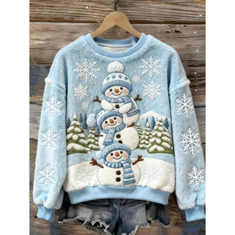 Maglione Accogliente in Inverno da Favola – Felici Pupazzi di Neve