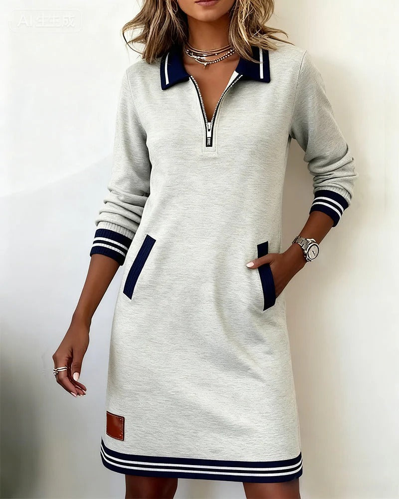 BEATRICE | Abito Polo Elegante a Maniche Lunghe