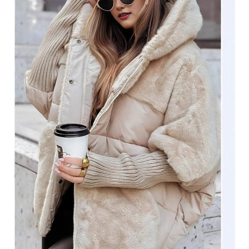 JESSIE™|GIUBBOTTO PATCHWORK CON CAPPUCCIO