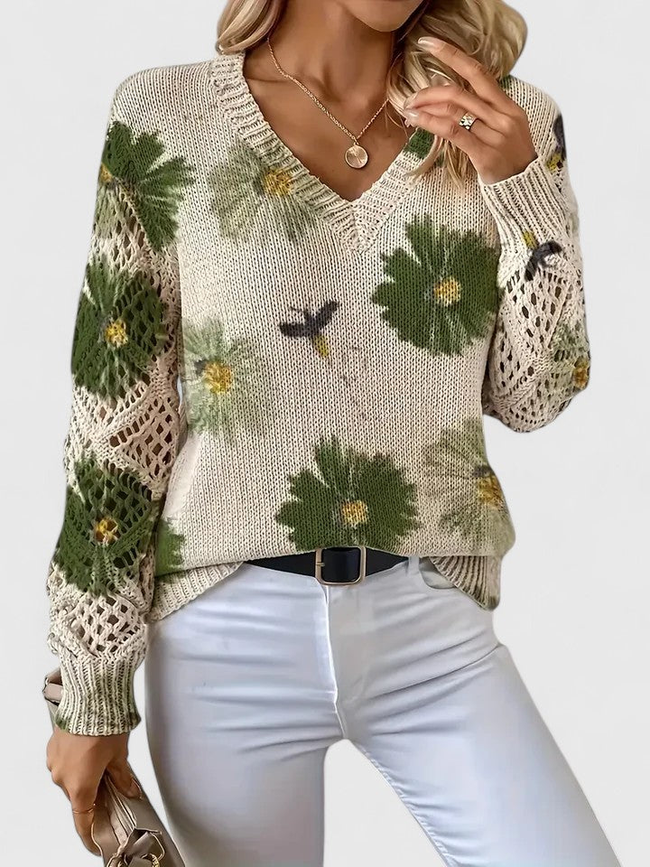 ORNELLA™|MAGLIONE FLOREALE