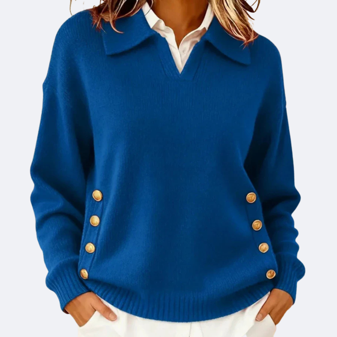 CARLA - Maglione Morbido con Collo Chic