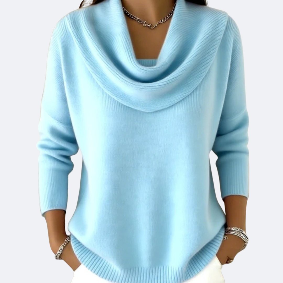 GIULIA - Maglione Con Collo Ruffle Accogliente