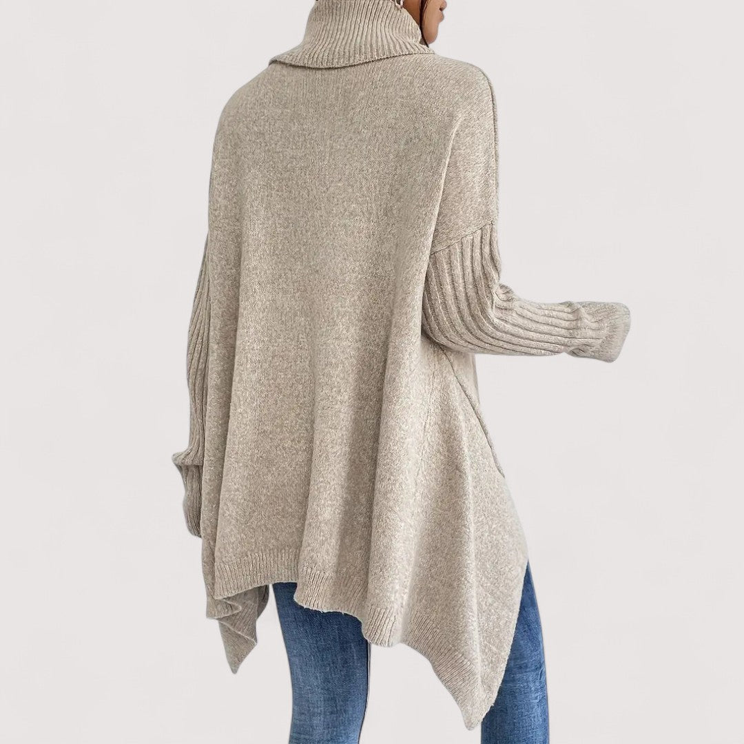 Patricia – Maglione a Collo Alto Lungo ed Elegante