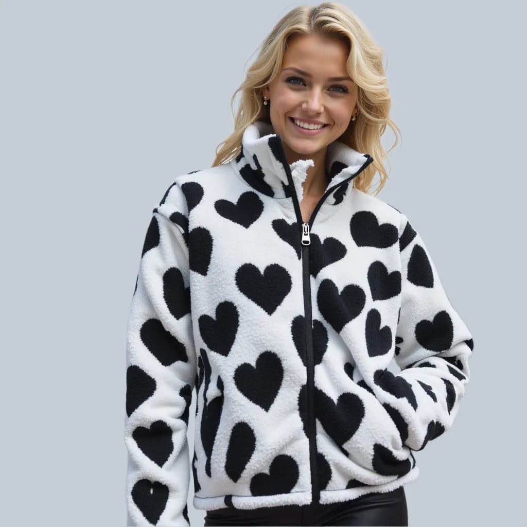 FIONA™|GIACCA REVERSIBILE CUORI