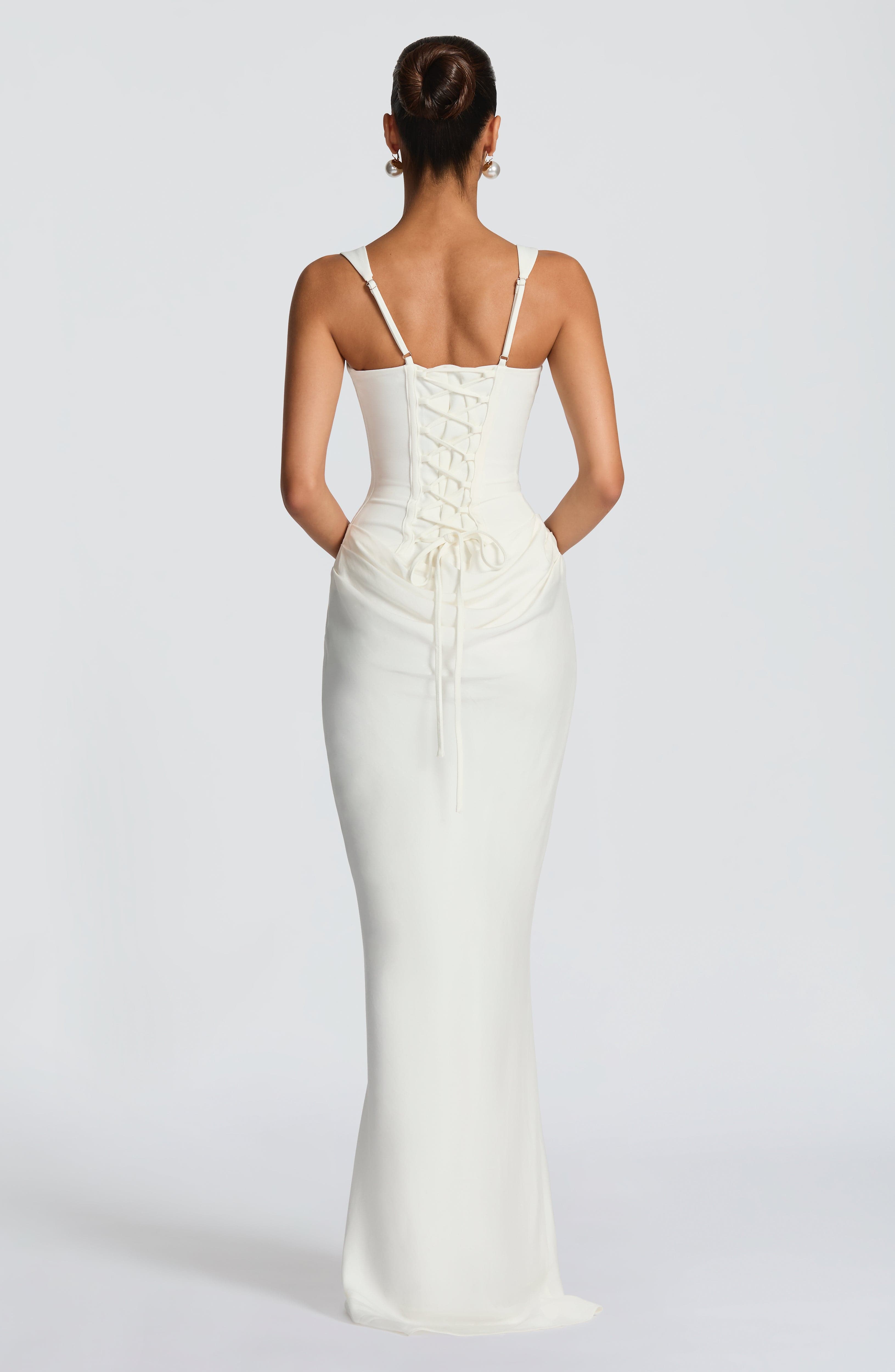 Leonor ❘ Abito maxi con scollo quadrato