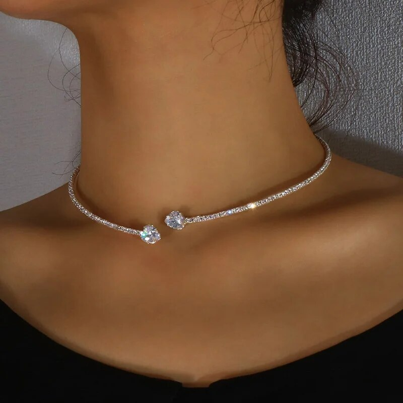 Collana vintage con doppio zircone