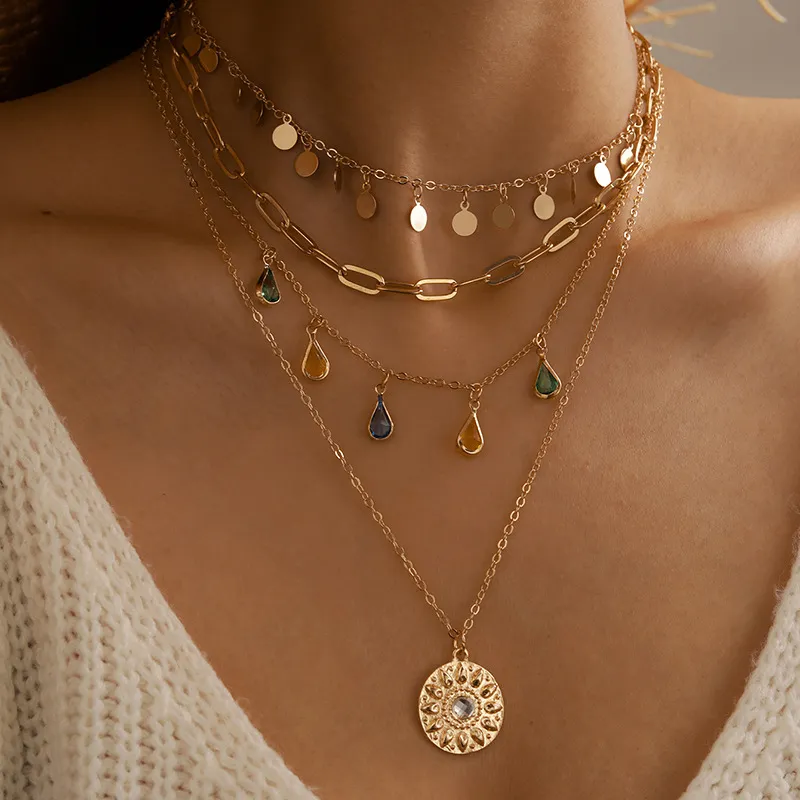Vintage Sonnen-Goldkette